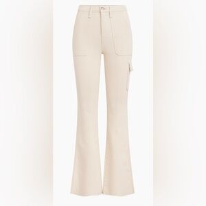 Hudson‎ Jeans Faye Utility Hi-rise Cargo Bootcut Pants Egret Size 28